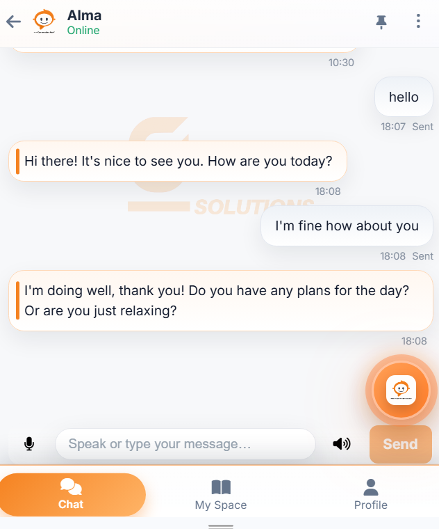 App de conversación y feedback